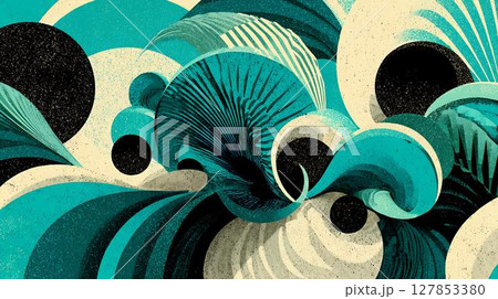 abstract dark room with concrete structure 127853380