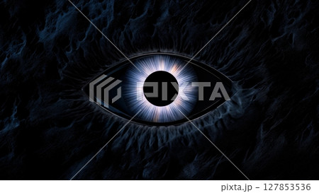 The Unseen Gaze: Abstract Eye Peering from a Textured Void 127853536