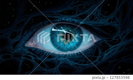 The Unseen Gaze: Abstract Eye Peering from a Textured Void The Unseen Gaze: Abstract Eye Peering from a Textured Void 127853598