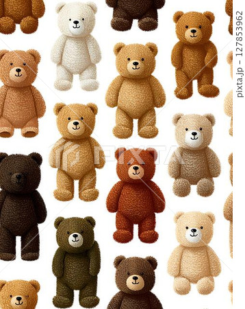 teddy bear isolated on white background 127853962