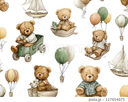cute bear with a bow cute bear with a bow 127854075