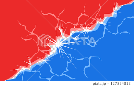 決裂をイメージしたイラスト 127854812