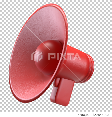 The megaphone png for Pod cast or social media 3d render. The megaphone png for Pod cast or social media 3d render. 127856908