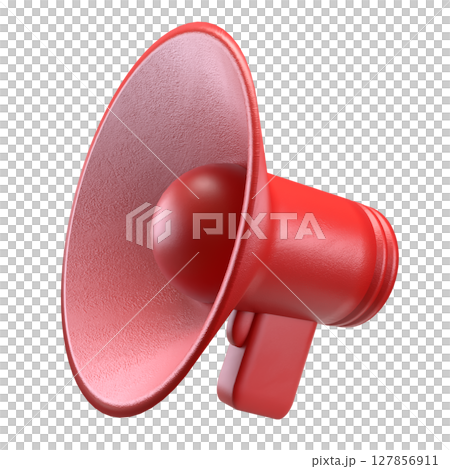 The megaphone png for Pod cast or social media 3d render. The megaphone png for Pod cast or social media 3d render. 127856911