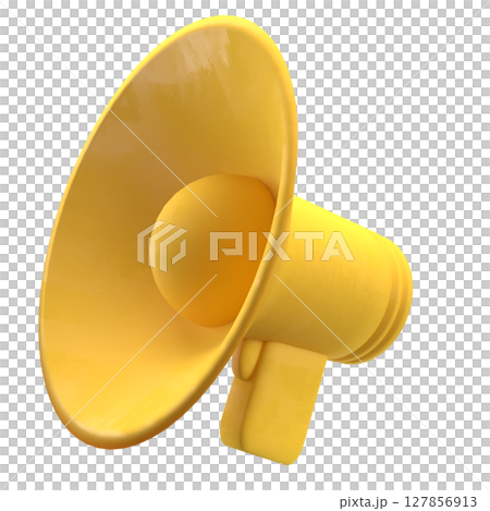 The megaphone png for Pod cast or social media 3d render. The megaphone png for Pod cast or social media 3d render. 127856913