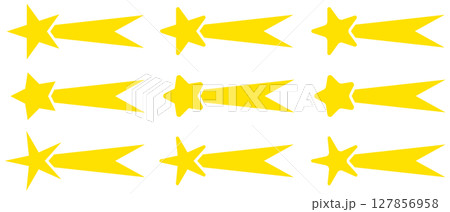 様々な形の流れ星アイコンのベクターイラストセット 様々な形の流れ星アイコンのベクターイラストセット 127856958