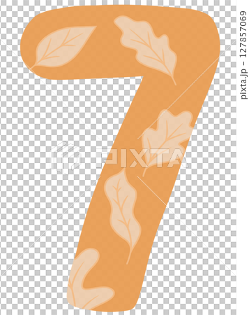 Drawing number in autumn pattern style zeros to nine Drawing number in autumn pattern style zeros to nine 127857069
