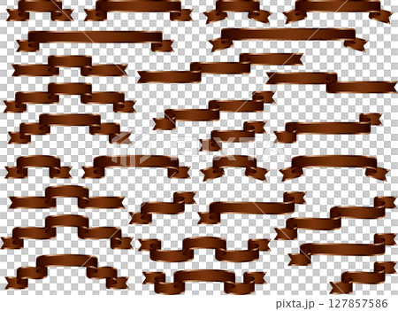 絲帶,18 棕色,光滑邊緣 絲帶,18 棕色,光滑邊緣 127857586