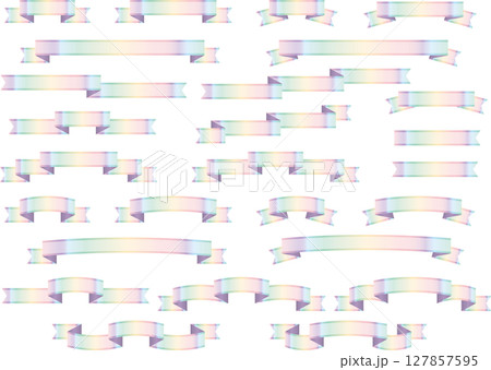 リボン、20虹淡、縁 リボン、20虹淡、縁 127857595