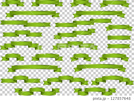 絲帶,4 黃綠色,邊框 絲帶,4 黃綠色,邊框 127857648