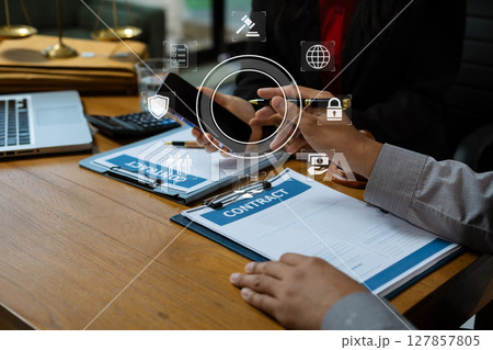 Law and Legal services concept in office. Law and Legal services concept in office. 127857805