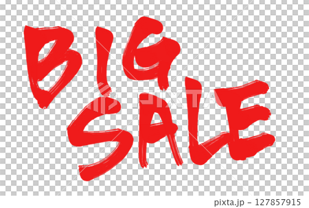 醒目的紅色大促銷橫幅/促銷公告設計材料 127857915