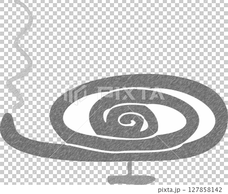 蚊香插圖，黑白鉛筆畫 127858142