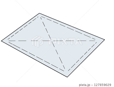 シンプルなナナメのぞうきんのイラスト シンプルなナナメのぞうきんのイラスト 127859029