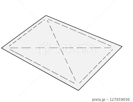 シンプルなナナメのぞうきんのイラスト シンプルなナナメのぞうきんのイラスト 127859030