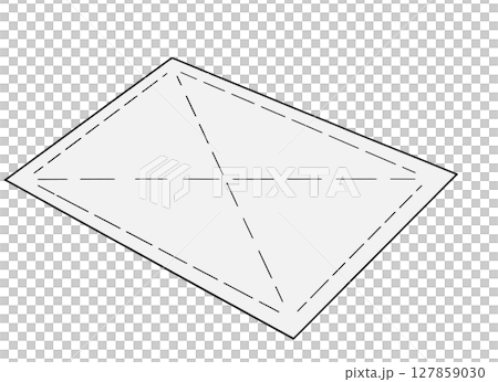 シンプルなナナメのぞうきんのイラスト シンプルなナナメのぞうきんのイラスト 127859030
