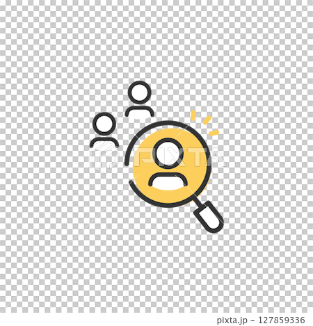 Target audience, recruitment vector icons (marketing, HR) 127859336