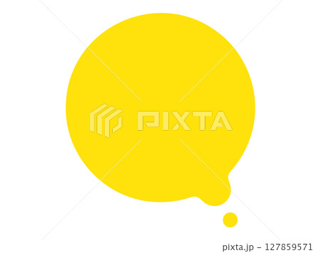 丸い・ゆるいふきだし 127859571