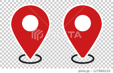 イラスト素材:マップのピン ベクター 赤 オレンジ red pin point. pin イラスト素材:マップのピン ベクター 赤 オレンジ red pin point. pin 127860228