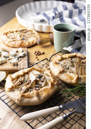 galette with pear 127860326