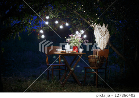 tea party in the garden 127860402