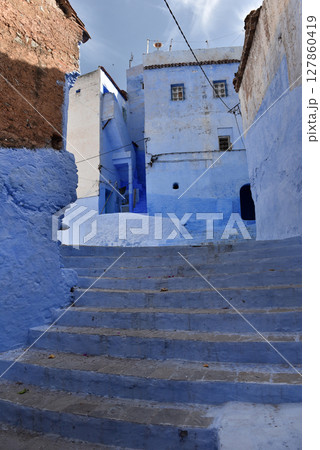 The blue city of Chefchaouen, Morocco The blue city of Chefchaouen, Morocco 127860419