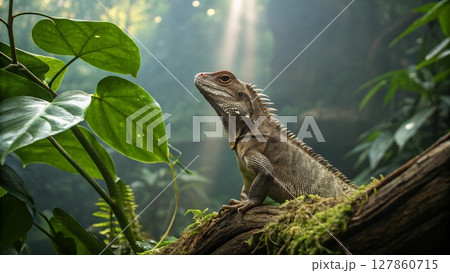 iguana on the tree iguana on the tree 127860715