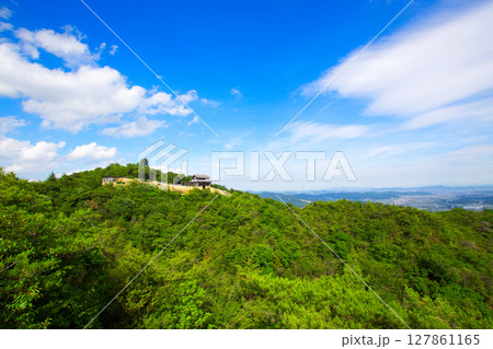絶景と鬼ノ城 127861165