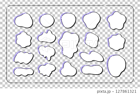 Simple wavy frame set color - Stock Illustration [127861321] - PIXTA