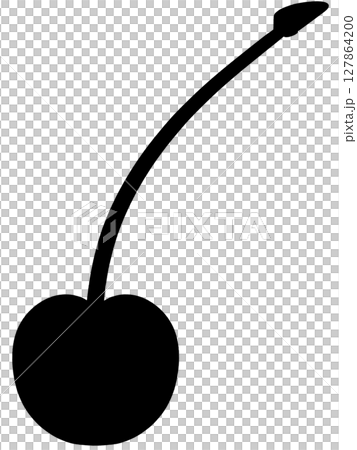 Simple cherry illustration material 127864200