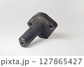 fuel pump spacer. plastic heat insulating replacement part for car mechanical fuel pump. with clipping path 127865427