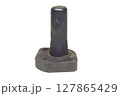 fuel pump spacer. hard black rubber replacement part for car mechanical fuel pump. with clipping path 127865429