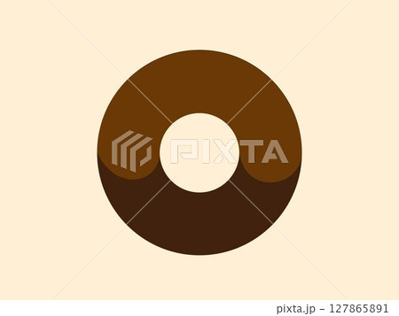 チョコレートドーナツのアイコンのイラスト チョコレートドーナツのアイコンのイラスト 127865891