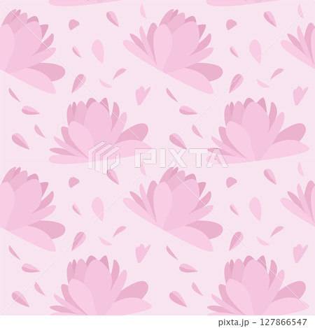 Floral pink seamless pattern. A light pink botanical background. Pink flowers and petals pattern. Floral pink seamless pattern. A light pink botanical background. Pink flowers and petals pattern. 127866547