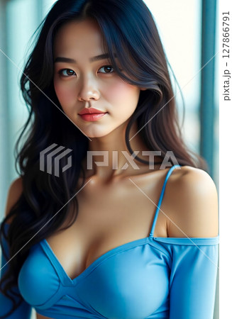 ナチュラルな表情の女性  ポートレート 　[AI生成画像] 127866791