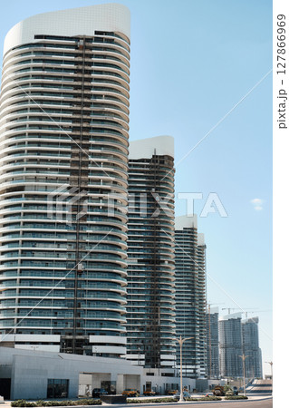 Modern high-rise buildings in urban business district Modern high-rise buildings in urban business district 127866969