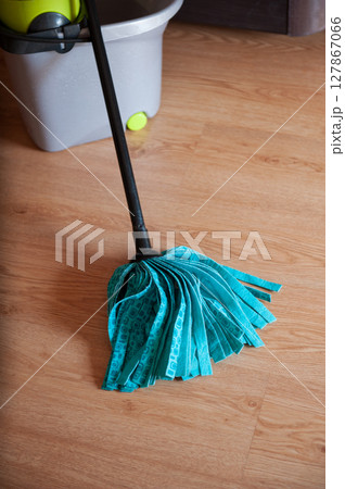 Mop with a bucket Mop with a bucket 127867066