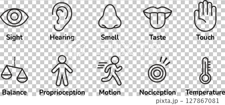 Human senses icon set 127867081