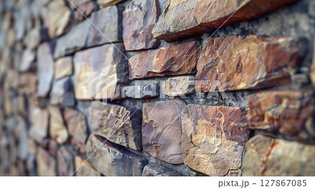 close-up of textured natural stone wall close-up of textured natural stone wall 127867085