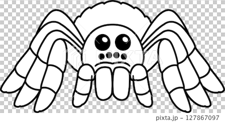 Cute cartoon tarantula spider drawing 127867097