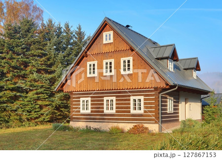 Beautiful wooden cottage in Czech republic 127867153