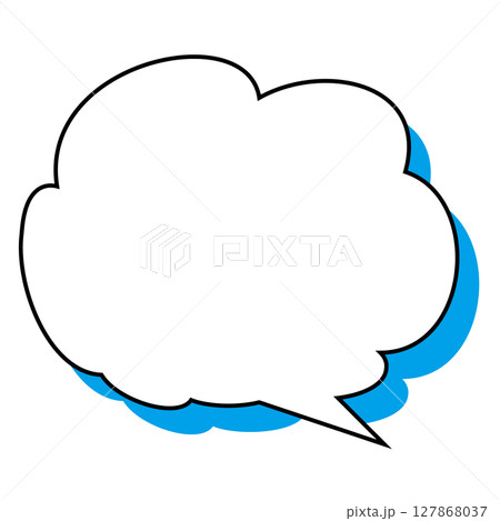 シンプルな吹き出しのイラスト もこもこ シンプルな吹き出しのイラスト もこもこ 127868037