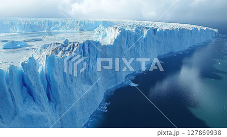 Glaciers retreating in the Arctic, showing the impact of rising temperatures Glaciers retreating in the Arctic, showing the impact of rising temperatures 127869938
