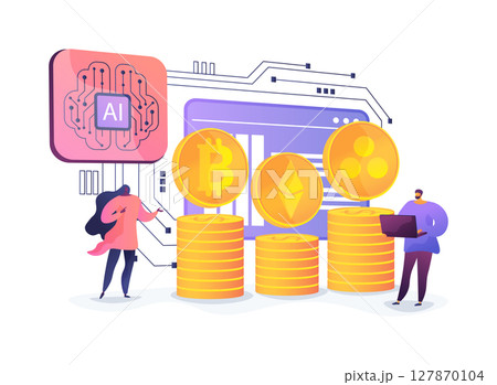 Cryptocurrency Staking Platforms abstract concept vector illustration. Cryptocurrency Staking Platforms abstract concept vector illustration. 127870104