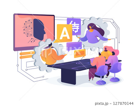 Real-Time Language Translation Tools abstract concept vector illustration. Real-Time Language Translation Tools abstract concept vector illustration. 127870144