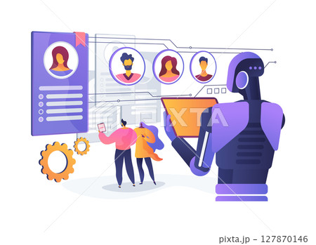 AI-Powered Team Matchmaking abstract concept vector illustration. 127870146