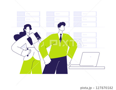 Datacenter manager abstract concept vector illustration. Datacenter manager abstract concept vector illustration. 127870182