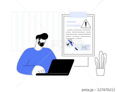 Bug report isolated cartoon vector illustrations. 127870211