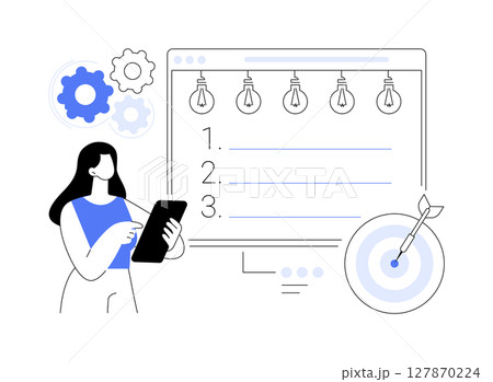 SMART goal setting isolated cartoon vector illustrations. 127870224