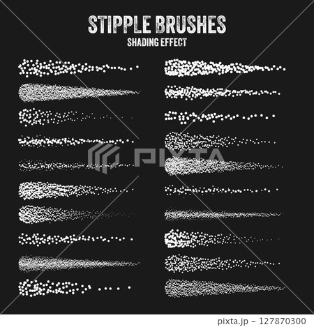 Ink scatter brush, stipple drawing and...のイラスト素材 [127870300] - PIXTA